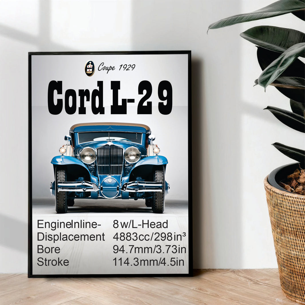 classic Cord L29 Coupe 1929 - wall art
