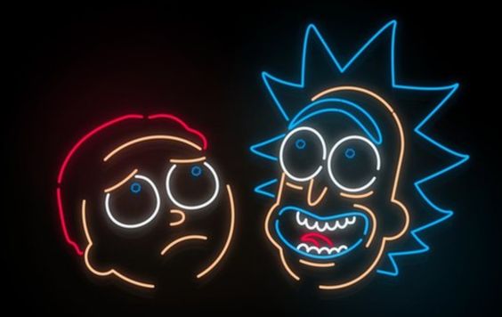 rick and morty neon