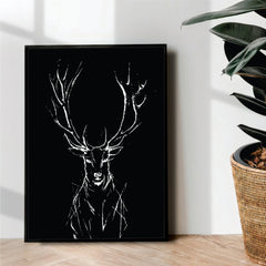 deer line art - wall art