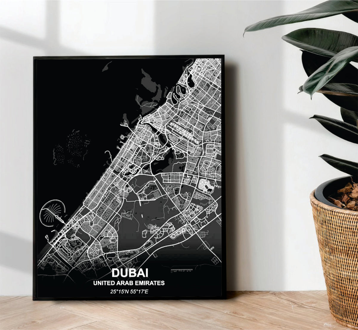 Dubai Map - wall art