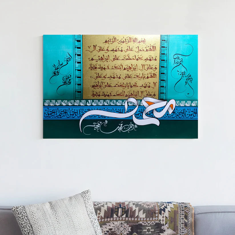 Duruud Sharif - Handmade Painting with Gold & Silver Leafing