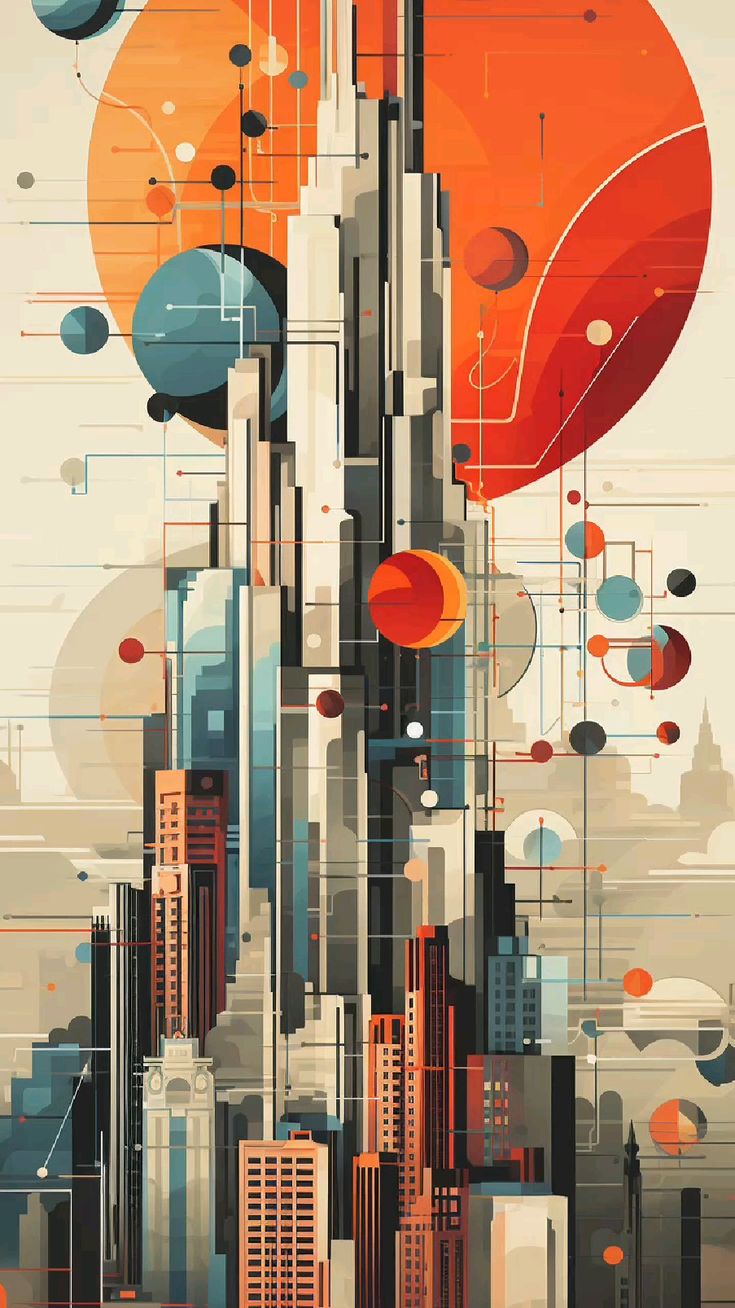 Abstract City art - wall Art