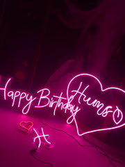 Happy Birthday Neon Sign - Style 1