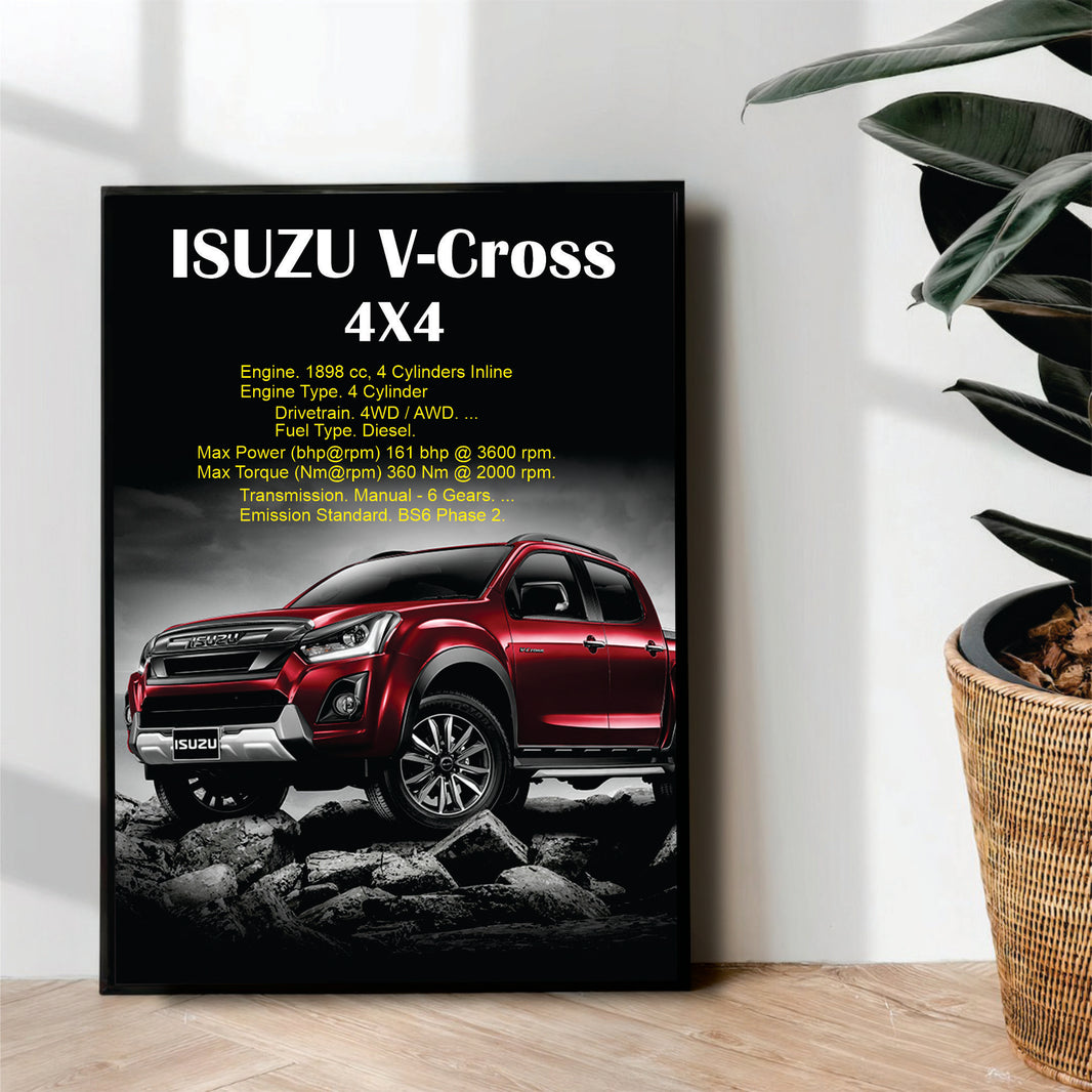 Isuzu V cross 4x4 - wall art