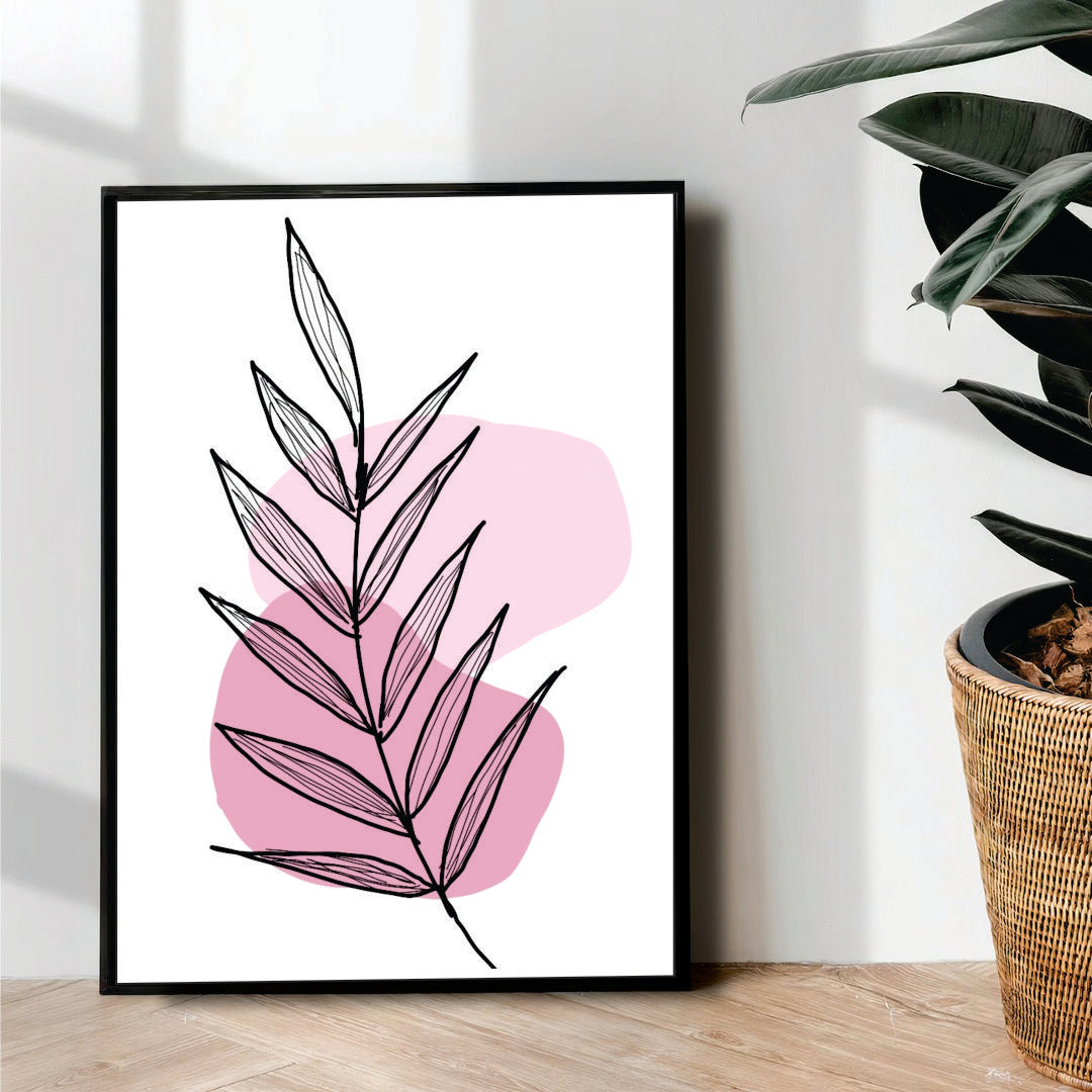 Minimal leaf Line Art - wall art