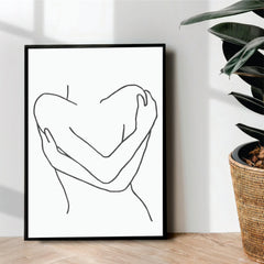 Love yourself Line Art - wall art