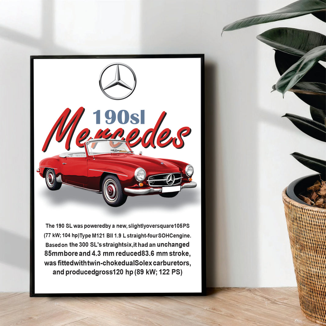 Classic Mercedes 190sl - wall art