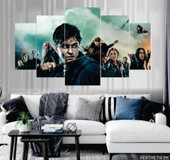 Harry potter set of 5 - panel wall art