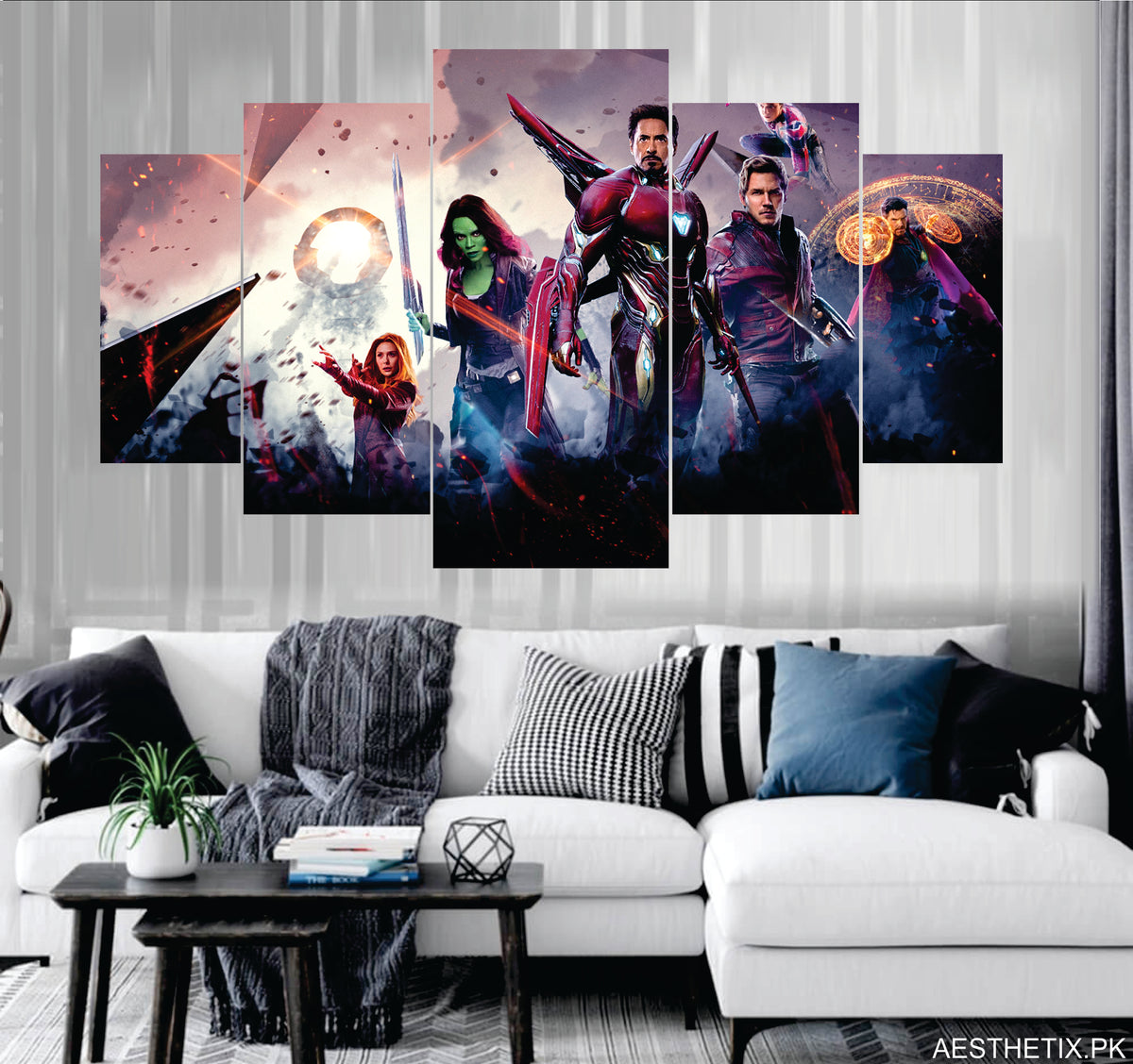 Avengers set of 5 - panel wall art