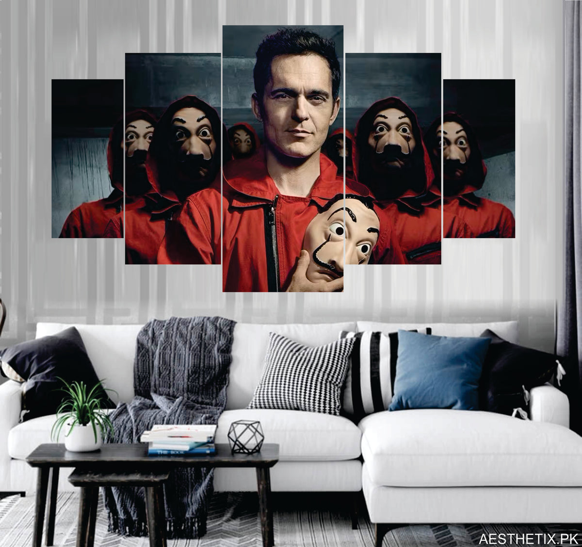 Money Heist set of 5 - panel wall art