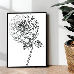 Line Bloom Line Art - wall art