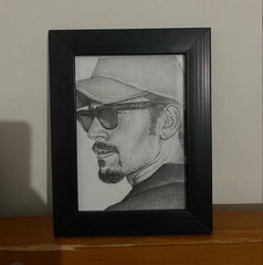 mini pencil portrait frame