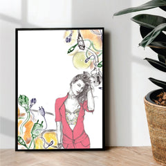 fashion illustration Line Art - wall art