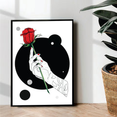 Rose illustration Line Art - wall art