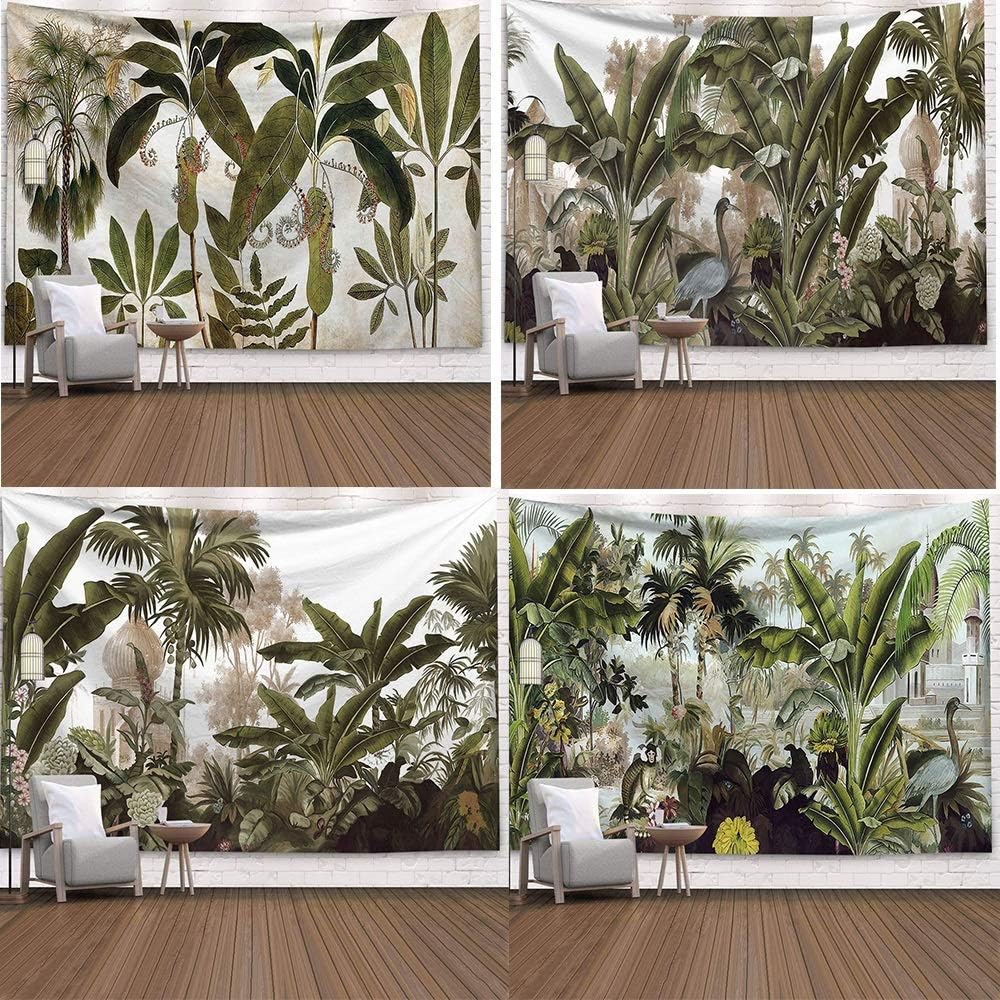 Tropical Plant Printed Tapestry
