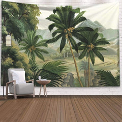 Tropical Plant Printed Tapestry