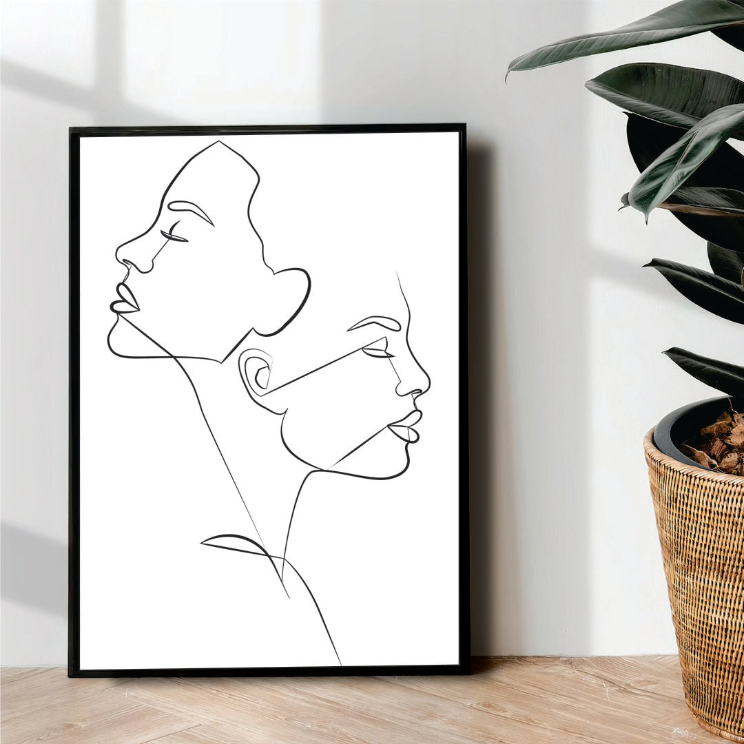 Face Line Art - wall art