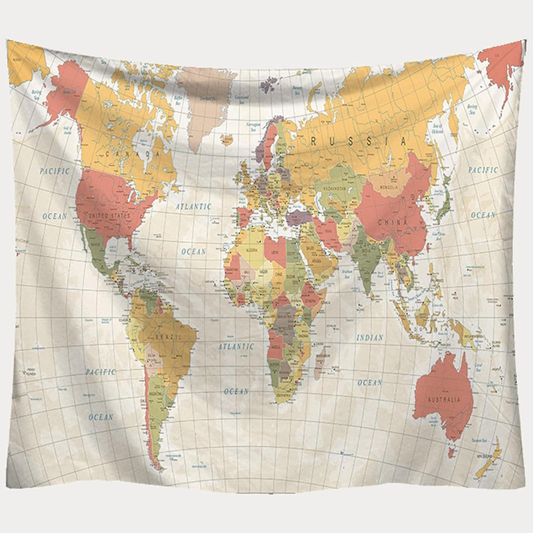 World Map Tapestry