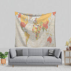 World Map Tapestry