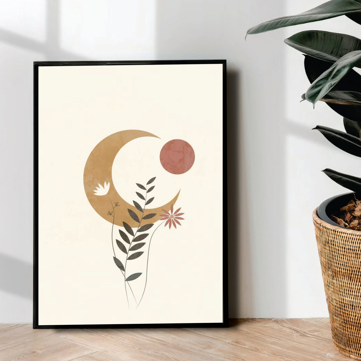 Half Moon Abstract Art - wall art