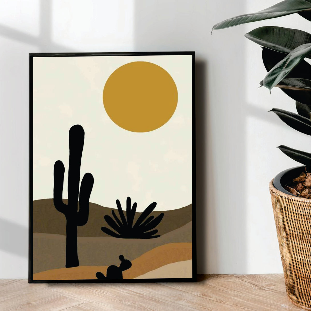 Desert view Abstract Art - wall art