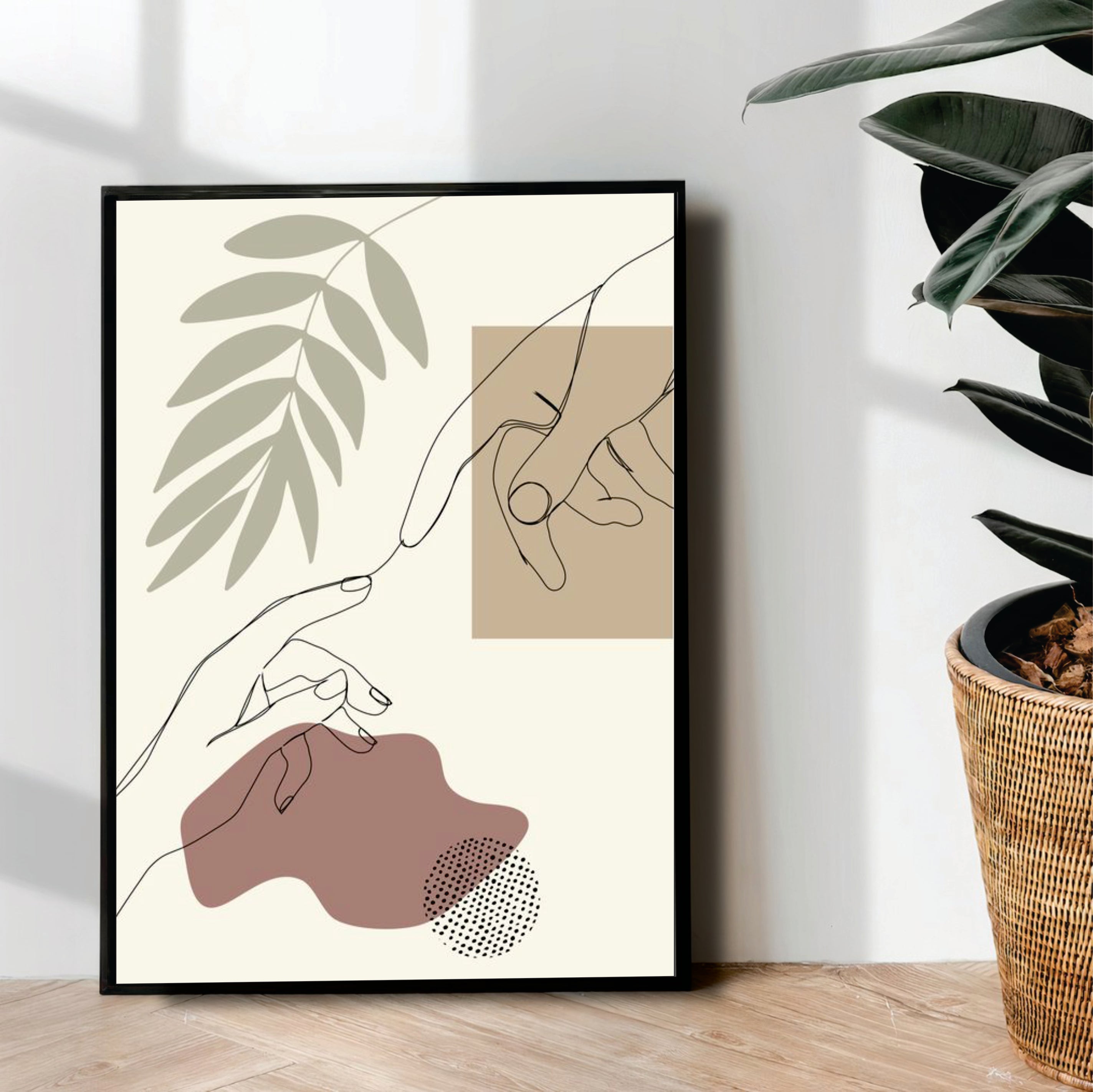 Art Abstract Hand Dimetric View Reaching Hands Abstract Art - wall art – Aesthetix