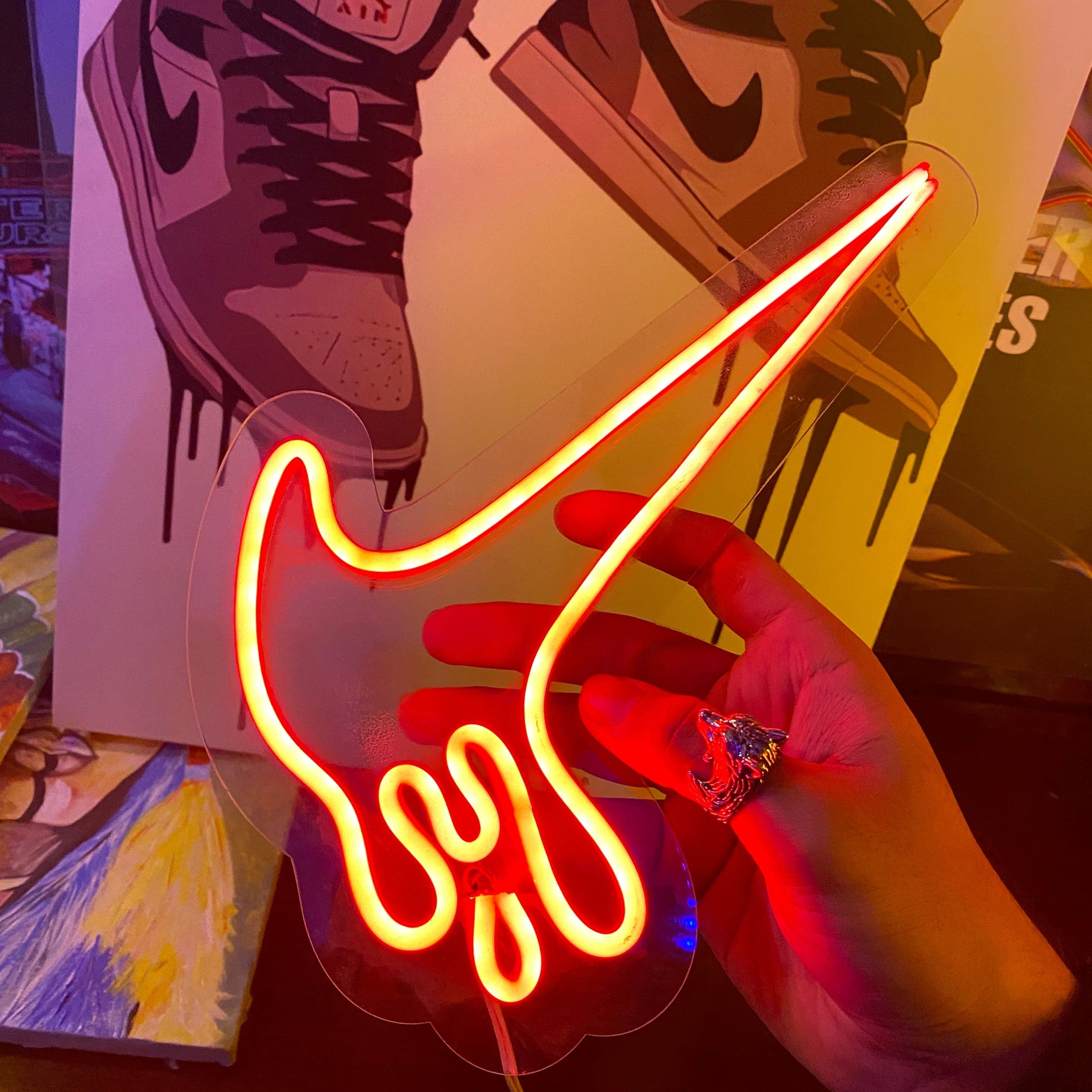 Dripping Nike Neon Sign