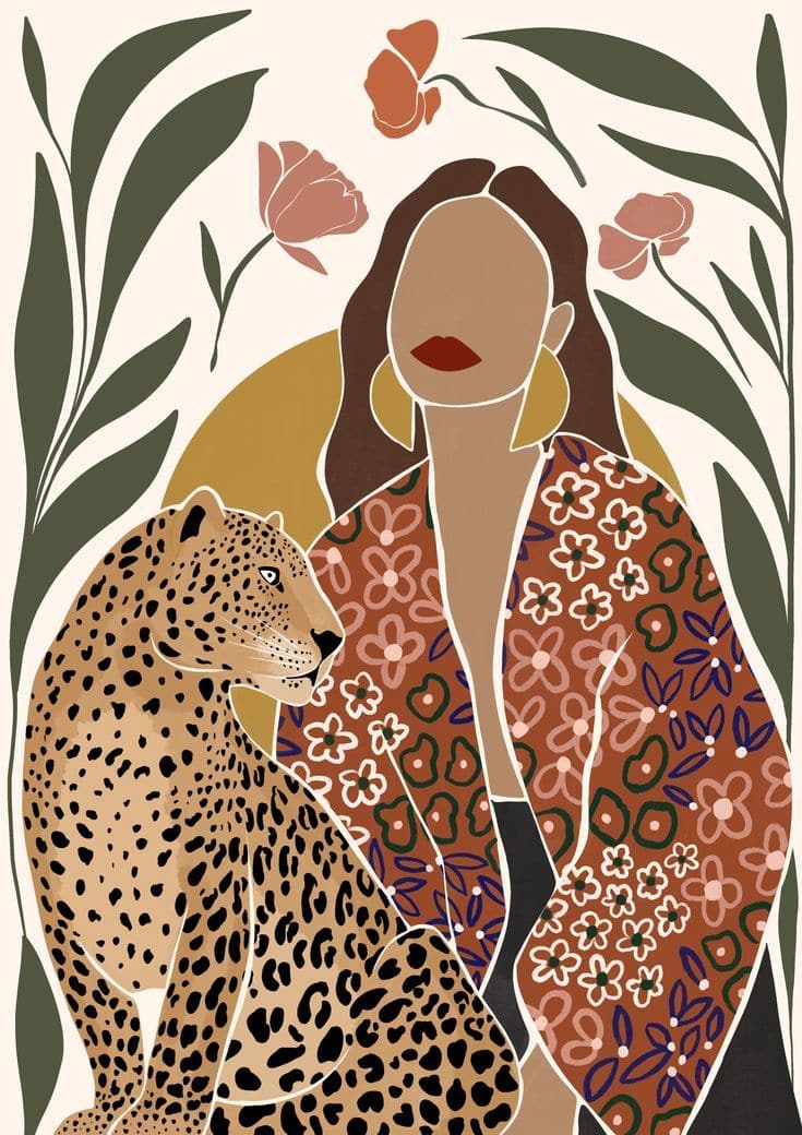 the goddess with the leopard