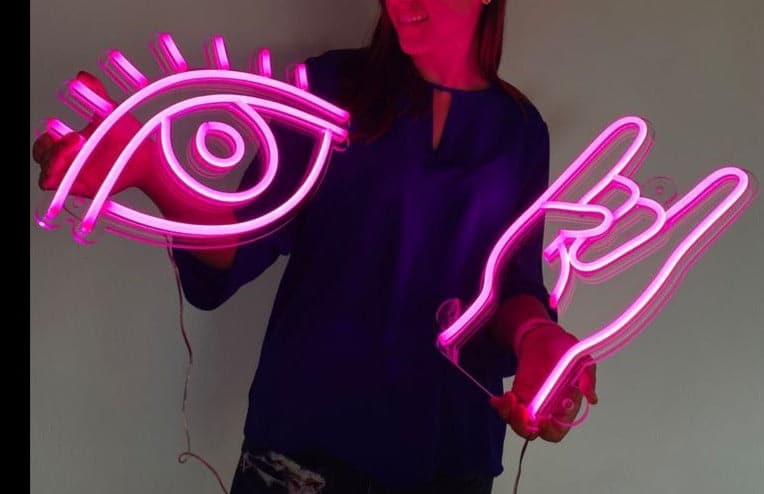 set of two neon