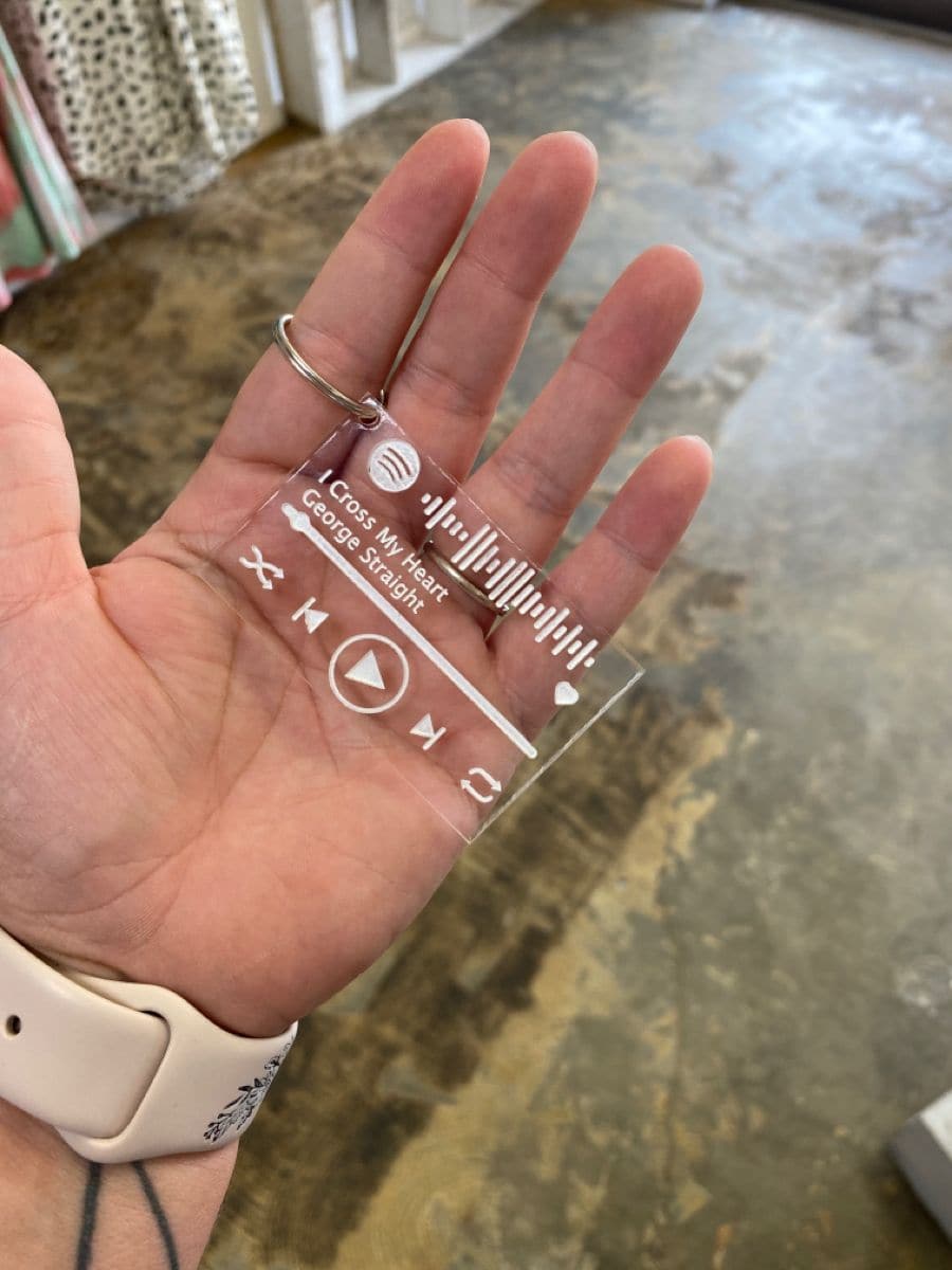 QR Spotify Song name Keychain