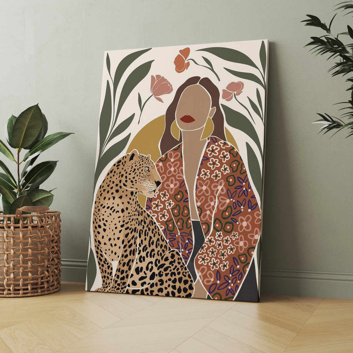 the goddess with the leopard