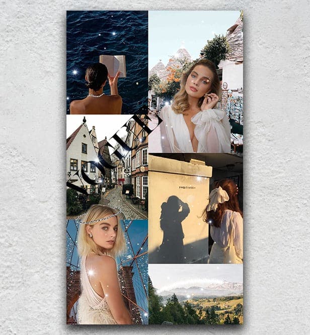 margot robbie - pinterest collage