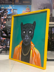 Black panther painting