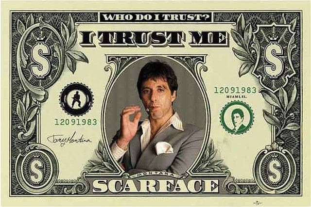 Scarface: bill Al Pacino Dollar