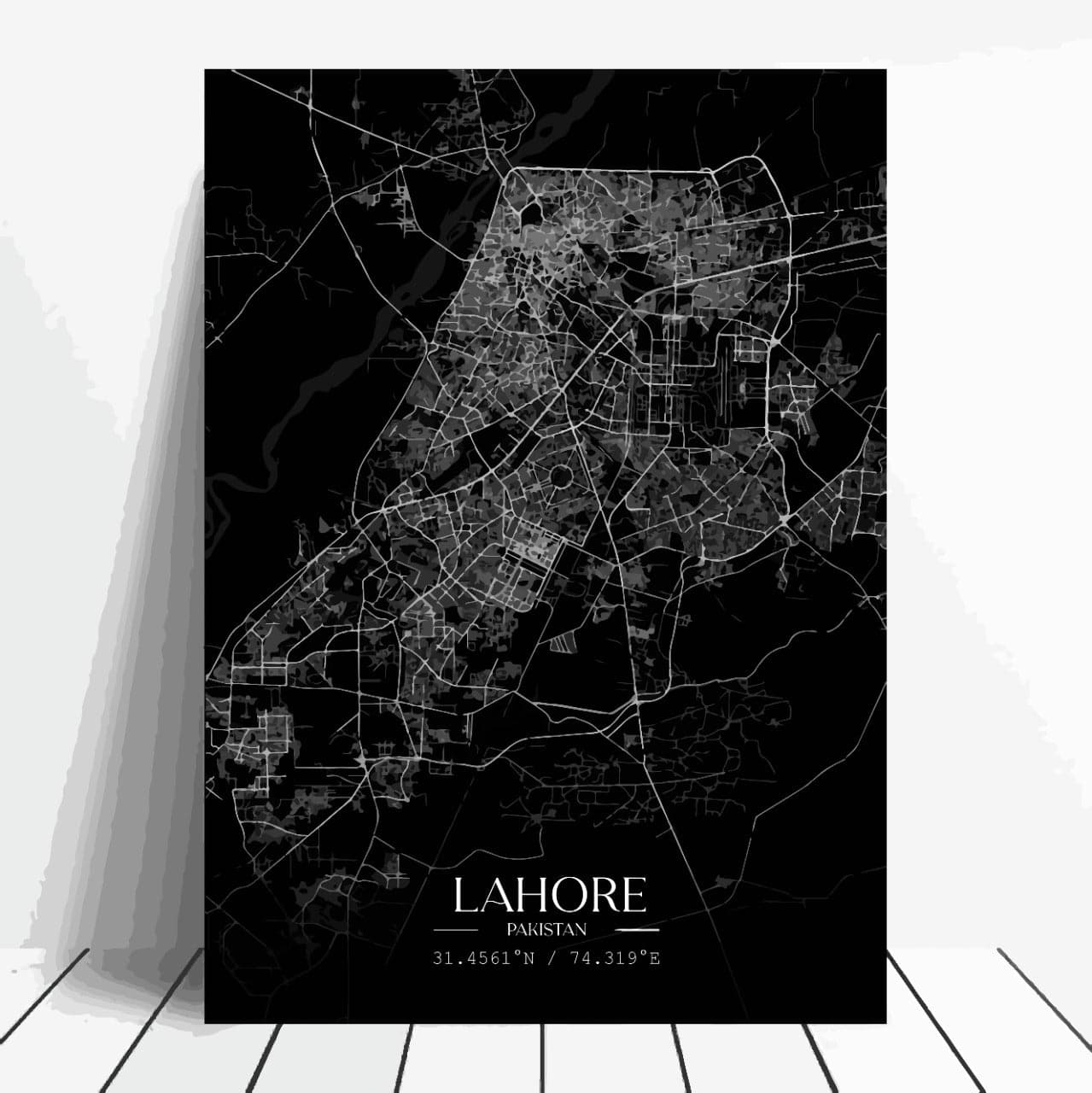 Aesthetic edits - Lahore map